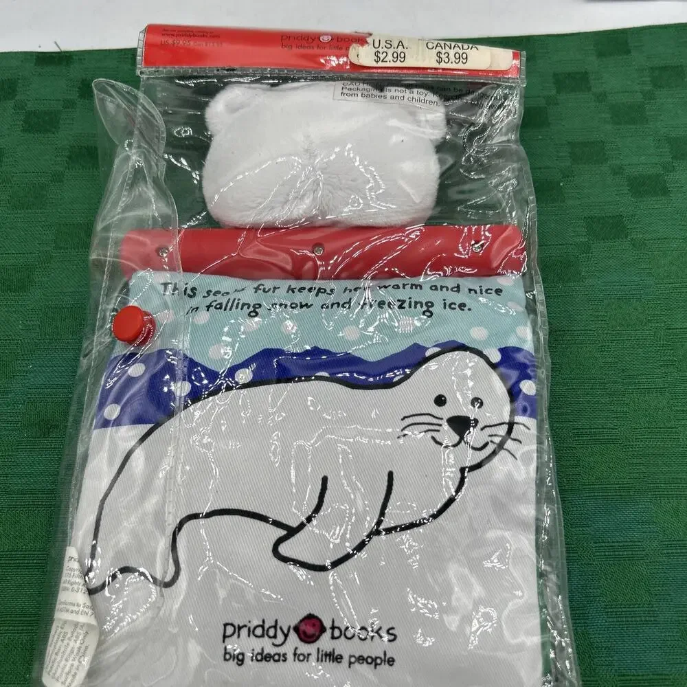 Snowy Bear Baby Teether and Squeaker My First Activity Cloth Book